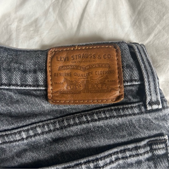 Levi’s Women’s Wedgie Jeans Worn Black Size 24 - Picture 6 of 12